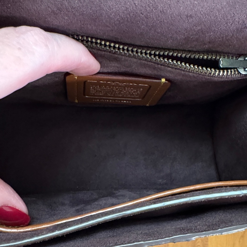 Coach Parker Exotic Top Handle Suede interior PRISTINE - Picture 8 of 16